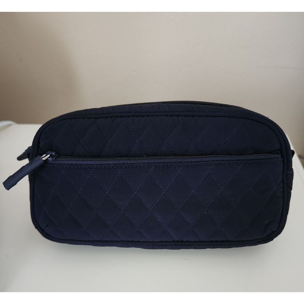 Vera Bradley Womens Lilly Bag Insulated Medication Blue Quilted Make Up Toiletry